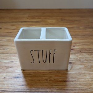 Rae Dunn "Stuff" Organizer Container for Bathroom or Office